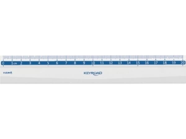 Keyroad KEYROAD plastlinjal, 20 cm, hängande etikett, transparent