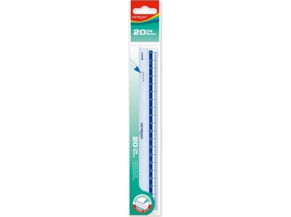 Keyroad KEYROAD plastlinjal, 20 cm, hängande etikett, transparent
