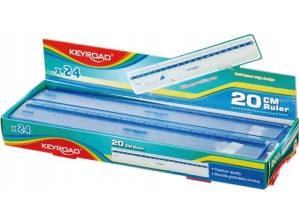 Keyroad KEYROAD plastlinjal, 20 cm, gjennomsiktig