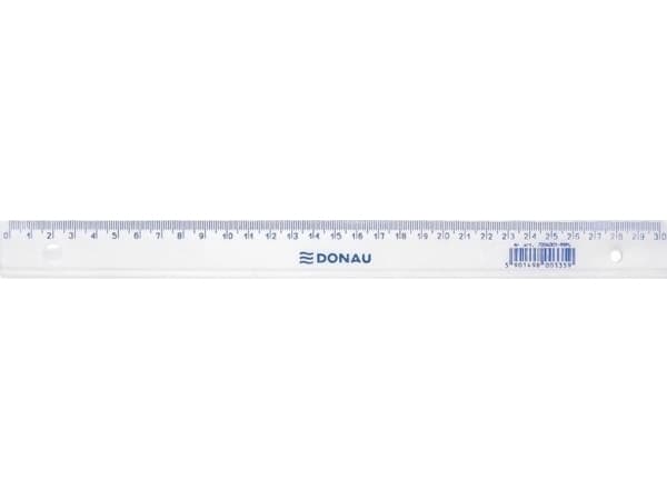 Donau Donau linjal, 30 cm, gjennomsiktig