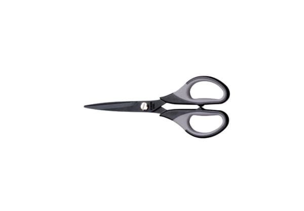 MAUL 7690690, Rett kutt, Single/enkelt, Svart, Grå, Rustfritt stål, Kontor saks, Gummi