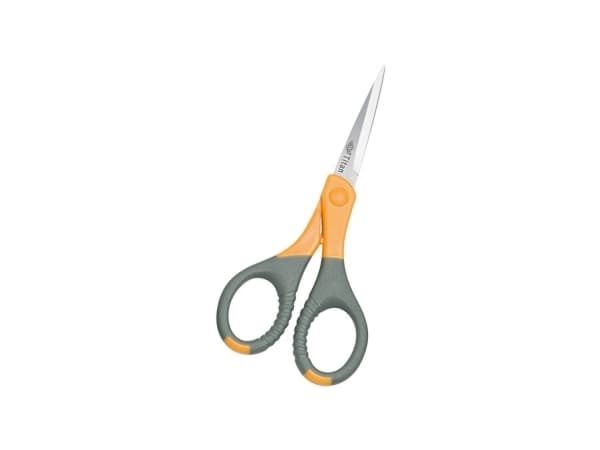 Wedo 985 6, Rett kutt, Single/enkelt, Grå, Gult, Rustfritt stål, Kontor saks, Titan