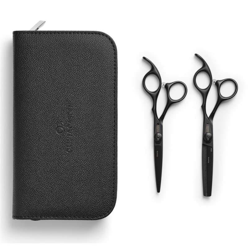 Oliva Garden Set Xtreme Mat Black 575 + 635 - Frisör Sax Set - Saxar