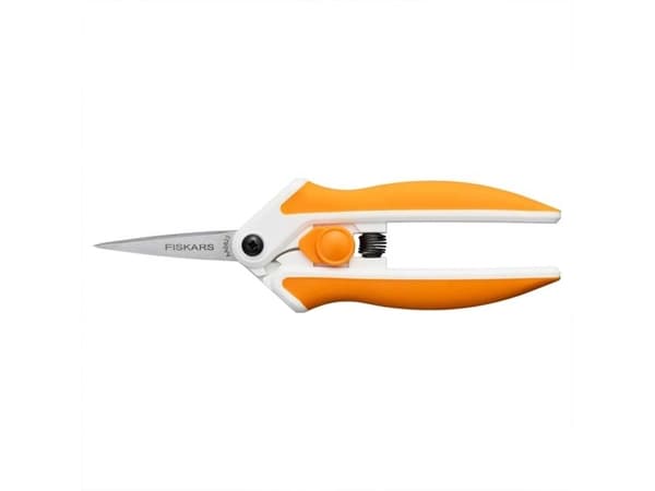Fiskars 1070029, Aikuinen, kuvioleikkaus + suora leikkaus, yksittäinen, oranssi, valkoinen, ruostumaton teräs, Taide- ja askartelusakset