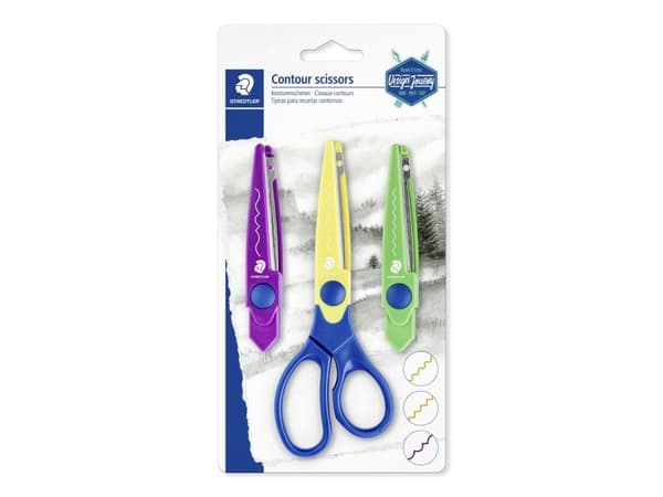 STAEDTLER Design Journey ääriviivasakset, 3 kpl Pituus: ??? mm, vaihdettavilla saksiterillä, - 1 kpl (965-S BK-C)