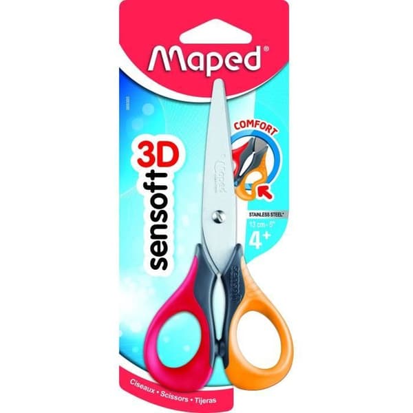MAPED - SENSOFT sax 13 cm, flexibla ringar, unik RÖD färg, i blisterförpackning - E-COMMERCE