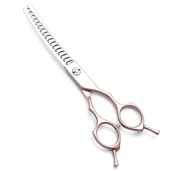 INF Husdjurssax 6,5 tum - Silver Bent fish bone scissors