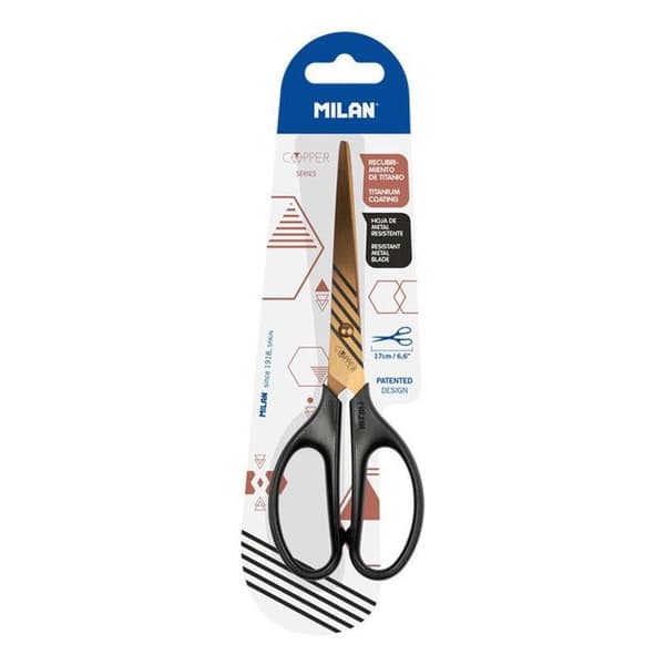 Sax - Milan - Skol - Kontor - 17 cm - Svart - Blad i rostfritt stål
