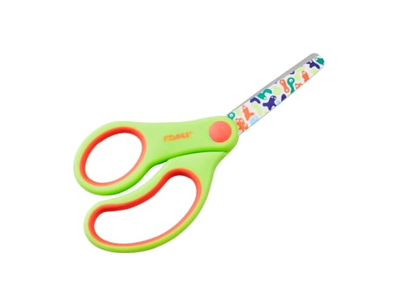 DAHLE 54671 KIDS venstrehånds børnesaks, afrundet, 130 mm, klatmotiv.