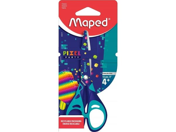 Maped Pixel Party 464917, Barn, Rett kutt, Single/enkelt, Flerfarget, Rustfritt stål, Universell