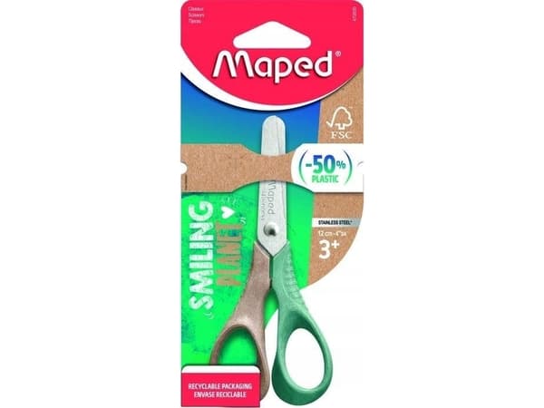 Maped Creativ 472020FM, Barn, Rett kutt, Single/enkelt, Brun, Grønn, Rustfritt stål, Rustfritt stål, Universell