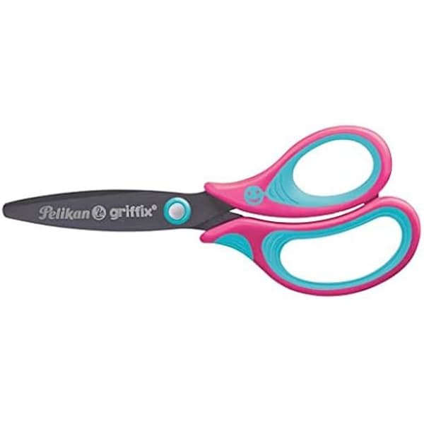 Skolasax - PELIKAN - Griffix 819121 - Ergonomisk - Runt blad - Ljust rosa färg