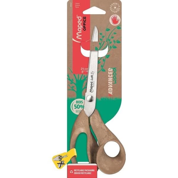 Cissor - MAPED - ADVANCED WOOD - 210 mm - Asymmetriska - Rostfritt stål