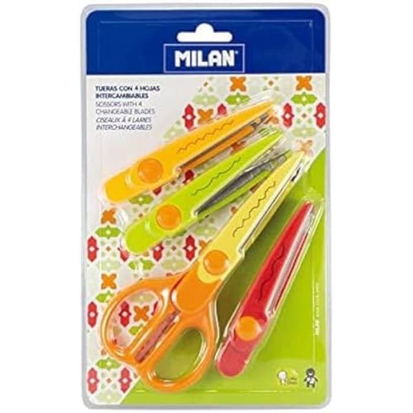 Milan – Sax + 4 sicksackskärblad Blister (10307638)
