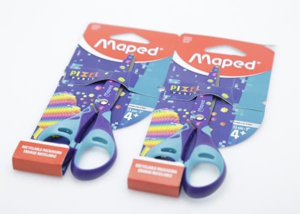 Sax - Maped - Pixel Party 13cm - Ergonomiska - Rostfritt Stål - Unisex