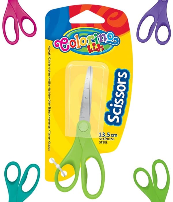 Gradueret saks 13,5 cm Colorino blister