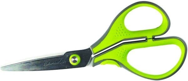 Ergonomisk saks 17,5 cm Soft Touch Flamingo