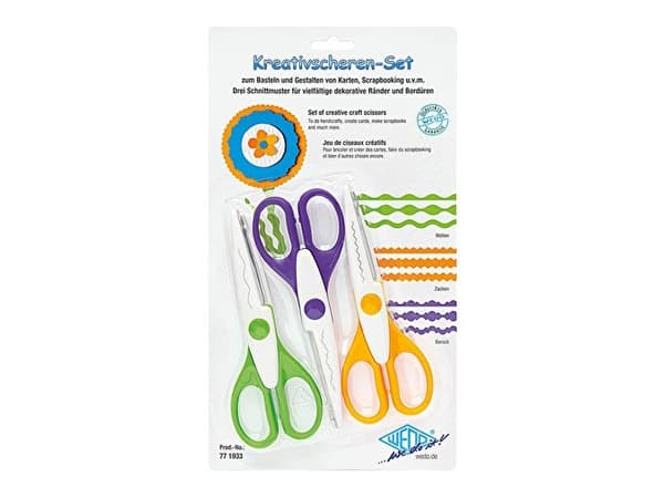 Wedo 77 1933, Voksen, Rett kutt, Sett, Flerfarget, Rustfritt stål, Universell