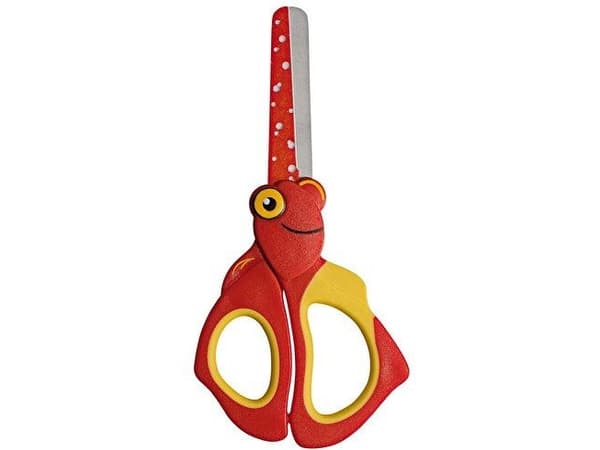 Wedo 73 6001, Child, Straight cut, Single, Red, Yellow, Stainless steel, Universal
