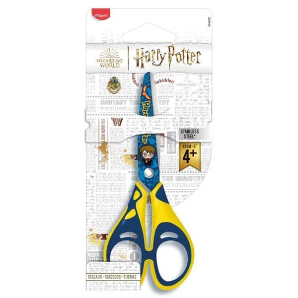 Maped - Harry Potter Sax 13 cm - Skolsax från 4 år - Sax med runda spetsar och mjuka komfortringar