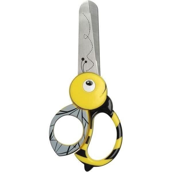 Barnsax Abella FISKARS - Djurformade ringar - För höger- och vänsterhänta