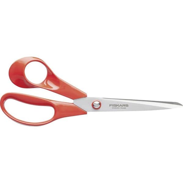 Vänsterhänt universalsax - Fiskars - 21 cm - Ergonomisk - Fleranvändning - Förbättrad synlighet