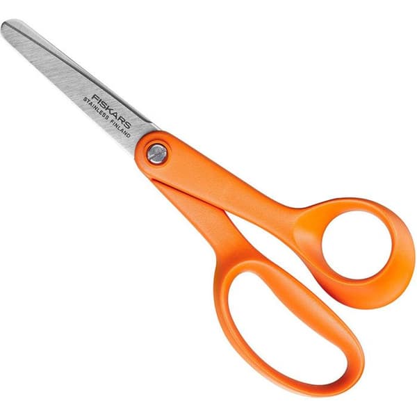 Sax - Fiskars - Klassiska högerhänta barn - Ergonomiska ringar - Runda spetsar