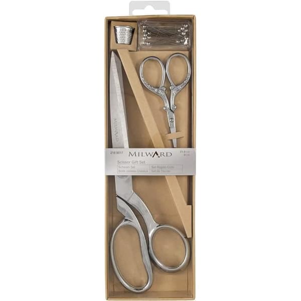 Milward Premium Saxset - Inkluderar sysax och broderisax, Silver - MilwardScissorSet
