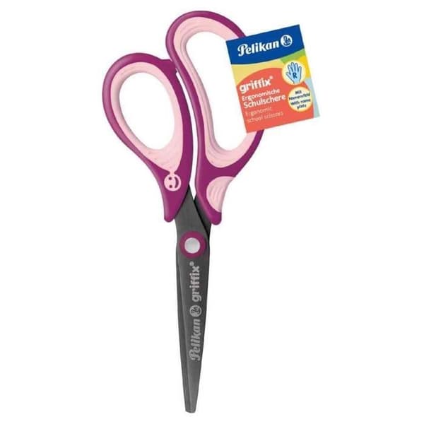Skolasax - PELIKAN - Griffix - Spetsig - Rosa - 150 mm - För barn