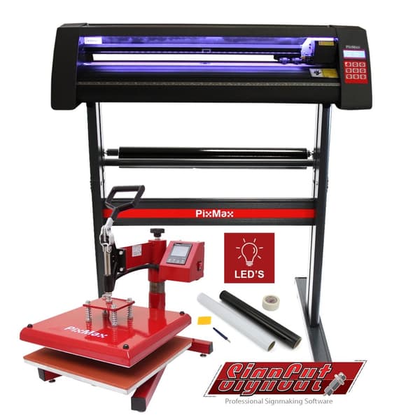 LED skæreplotter 72 cm, Heat press & Signcut Pro | Transferpresse 38 x 38 cm Skæreplotter 72 cm