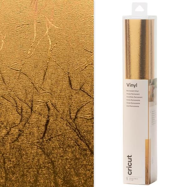 Cricut Premium Vinyl - Textured Metallic Gold - 30,5 x 122 cm