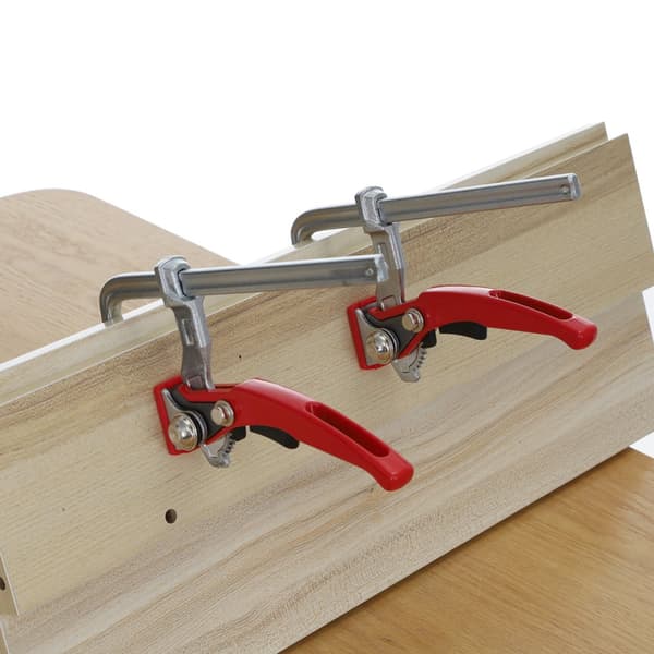 2 STK Uppgradering av legerat stål med snabbspärrspårsåg Styrskena klämma MFT klämma för MFT bord och styrskena system träbearbetningsklämma