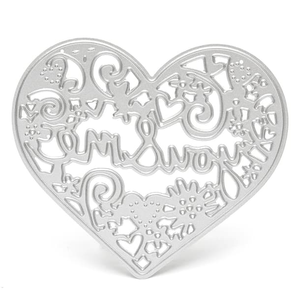Dig & Mig Hjerte Metal Skæring Dies Stencil DIY Scrapbooking Fotoalbum Papir Kort Håndværk Decor