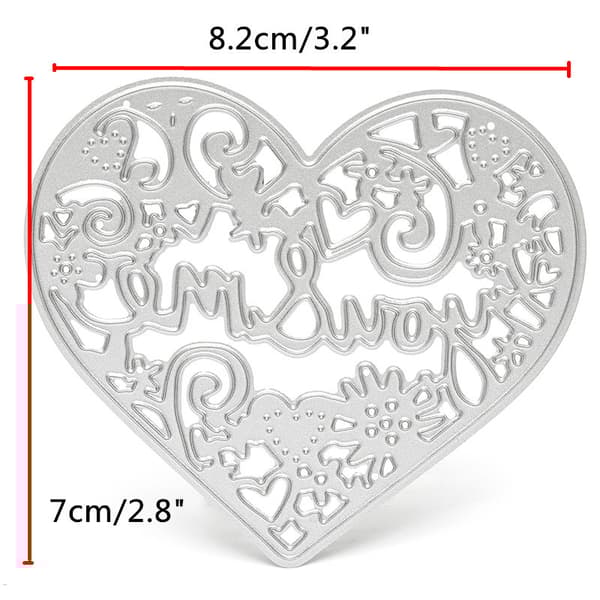 Dig & Mig Hjerte Metal Skæring Dies Stencil DIY Scrapbooking Fotoalbum Papir Kort Håndværk Decor