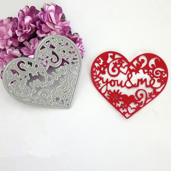 Dig & Mig Hjerte Metal Skæring Dies Stencil DIY Scrapbooking Fotoalbum Papir Kort Håndværk Decor