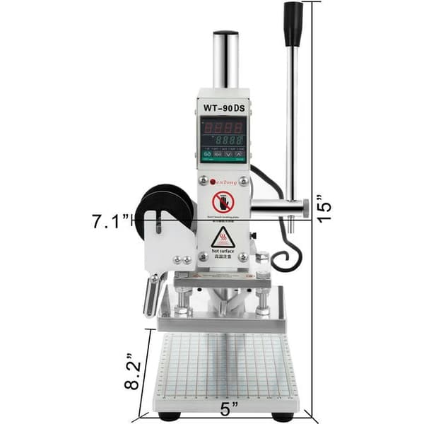 Manuel Digital Varmepresse Maskine - Rustfrit Stål, Aluminiumslegering, 0-280/350? Temperaturområde