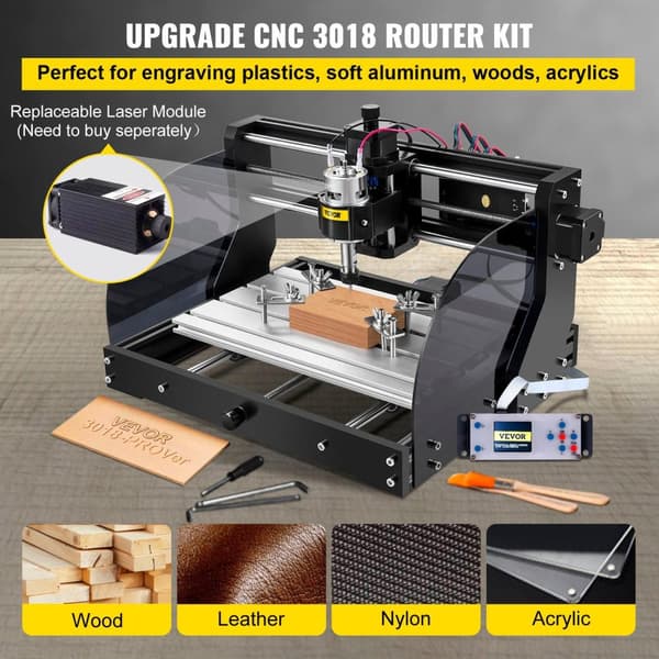 CNC 3018 Graveringsmaskin - 3-Axlad GRBL-styrning, USB-port, Offline-kontroller - SEO-optimerad produkt Titel