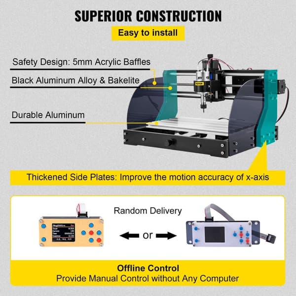 CNC 3018 Graveringsmaskin - 3-Axlad GRBL-styrning, USB-port, Offline-kontroller - SEO-optimerad produkt Titel
