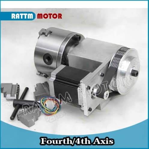 CNC Router Kit, 3-Backe Chuck, 4. Akse Rotation