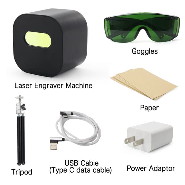 Mini Laserkaiverruslaite, 1,6 W teho, Bluetooth-yhteys