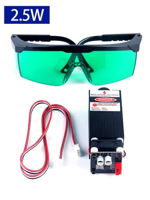 Lasergravering maskin, 20W effekt, skyddsglasögon, 25W laserhuvud