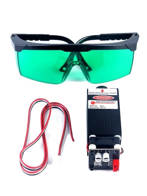 Lasergravering maskin, 20W effekt, skyddsglasögon, 25W laserhuvud