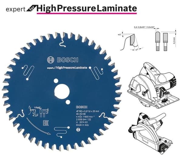 Bosch cirkelsåg högtryckslaminat expert 190x30mm 56 tänder