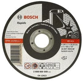 BOSCH METALSKIVE 125 mm x 1,0 mm x 22 mm RAPIDO EXPERT TIL INOX