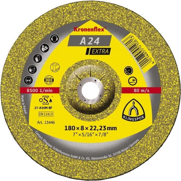 KLINGSPOR METALLSLIPPISKA 125mm x 6,0mm x 22,2mm A24 Extra