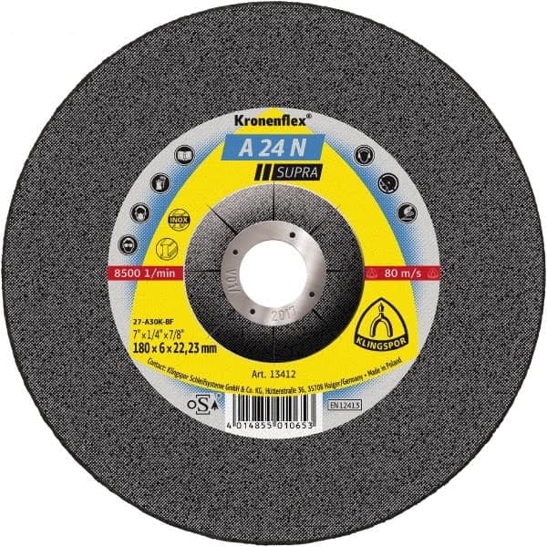 KLINGSPOR METALLIHIOMALAIKA 125mm x 6.0mm x 22.2mm A24N Supra INOX