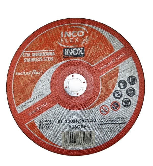 INCOFLEX METALLILAIKKA INOX 230 x 1,9 mm