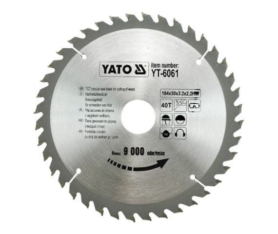 YATO RUNDSAV WIDIA 184x30mm 40-TAND 6061