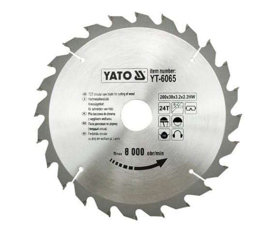 YATO RUNDSAV WIDIA 200x30mm 24-TÆNDER 6065