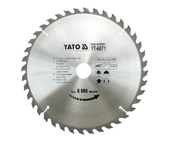 YATO RUNDSAV WIDIA 250x30mm 40-TÆNDET 6071